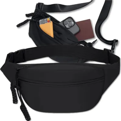 Produktbild von EDIBAZZAR | Schwarze Sportliche Hüfttasche für Damen und Herren