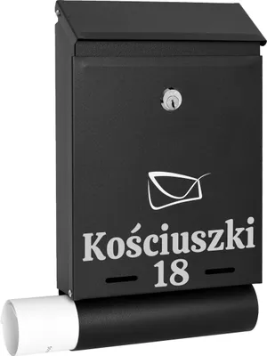 Obrázek produktu pro Novinová Poštovní Schránka S Napsaným Číslem Domu A Názvem Ulice