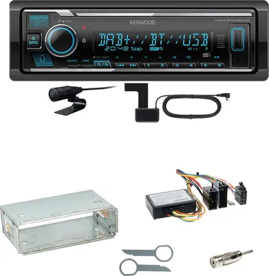 Produktbild von Kenwood KMM-BT508DAB Bluetooth Digitalradio Einbauset für Mercedes W210 ab 08/99