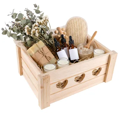 Productafbeelding van Creative Deco Grote decoratieve houten kist, 32 x 20 x 13 cm