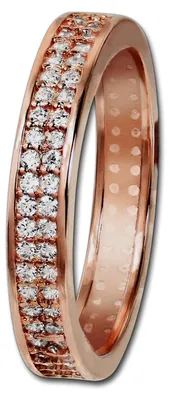 Image de Bague pour femme GoldDream, taille 58, zirconium, or rose 333, bijou en or rose, référence D3GDR514E58