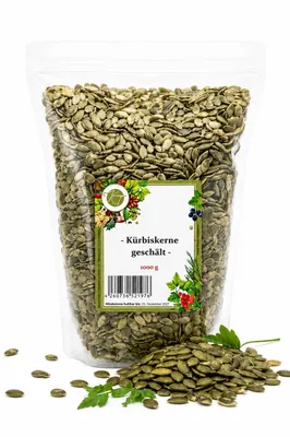 Produktbild von K T 1000 g / 1 Kg Kürbiskerne geschält und naturbelassen - 1A Qualität