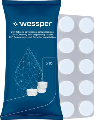 Produktbild von Wessper 10 Stück Reinigungstabletten für alle Kaffeevollautomaten und Kaffeemaschinen