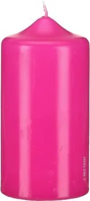 Produktbild von Spitzkopf Stumpen Kerzen Fuchisa Pink 10 x Ø 9 cm, 6 Stück