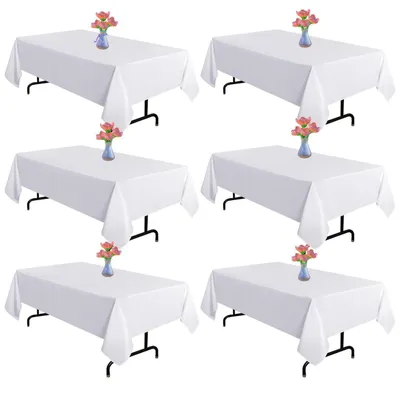 Produktbild von Tischtuch Rechteckig Weiß 153x320 cm Polyester 6er-Pack