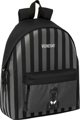 Produktbild von Safta Plecak Wednesday 42cm - Oryginalny Motyw na Szkołę i Codzienne Użytkowanie