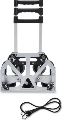 Produktbild von Faziango Treppensackkarre mit 3+3 Radsystem, höhenverstellbar, Aluminium Leichtgewicht, 70 kg Tragkraft