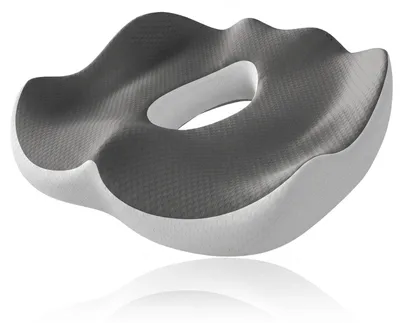 Sitzkissen für Bürostuhl, 34x38x7,5 cm, schwarz, Polyester