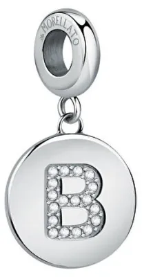 Image de Pendentif en acier lettre "B" Gouttes SCZ1155