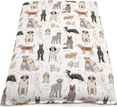 Produktbild von Bio-Dinkelkissen 30 x 20 cm, Bio-Dinkel + Baumwolle "Liebe Hunde" - Als Wärmekissen & Kältekissen - Dinkel Körnerkissen für Mikrowelle und Backofen - 30x20cm, , 800g