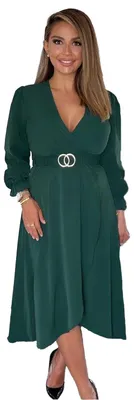 Produktbild von Ax - Midikleid für Damen, Mit Gürtel GT25616 (34 DE) (Petrol)
