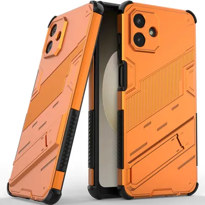 Produktbild von Armor Hülle für Samsung Galaxy A07 5G/4G Hybrid PC TPU Bumper Stoßfestes Schutzhülle mit Standfunktion Orange