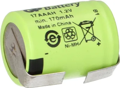 Produktbild von GP Akku 1/3 AAA 1,2V 170mAh GP17AAAH Lötfahne U