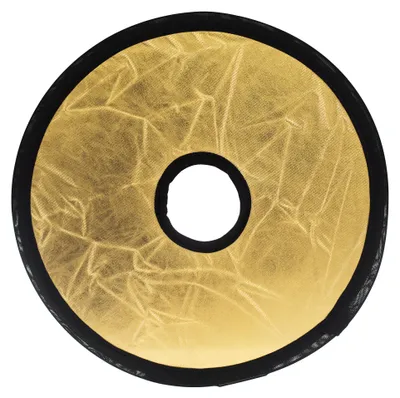 Produktbild von 2in1 Faltreflektor Mount Lichtreflektor rund mit Objektivöffnung Gold/Silber 30cm