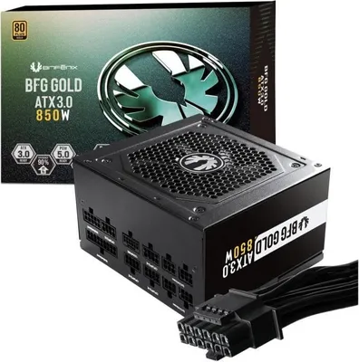 Obrázok produktu pre Napájací zdroj pre PC, BitFenix BFG Gold 850 W, 80+ Gold, ATX 3.0, 850 W, modulárny, 120 mm ventilátor, čierny