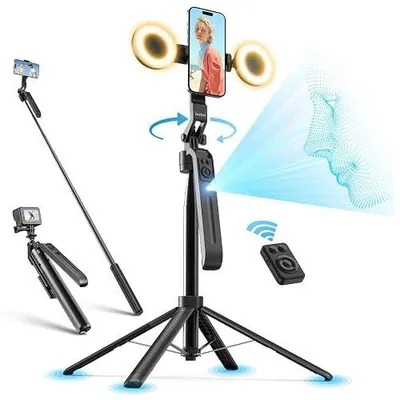 Zdjęcie produktu dla Statyw do telefonu ze śledzeniem twarzy ai lamp LED 180 cm zdalny