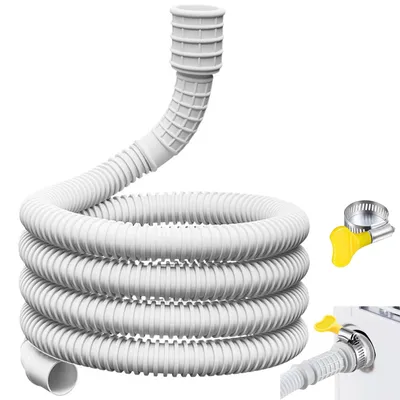 Abfluss-Schlauch für Klimaanlage, 2 m, weiß, flexibel
