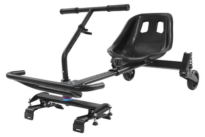 Produktbild von Hoverboard-Sitz, Go-Kart-Kit - Verstellbare Länge 68,9–95 cm - Maximale Traglast 100 kg - 3 Höheneinstellungen - 180° verstellbarer Griff - Schwarz