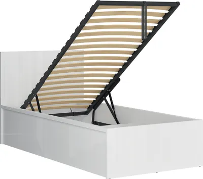 Produktbild von Bett mit Bettkasten 90x200cm Weiß