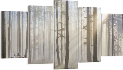 Produktbild von Bild auf Leinwand - Leinwandbild - Wald Baum Natur - 160x85cm - Wand Bild - Wanddeko - Wandbilder - Leinwanddruck - Bilder - Kunstdruck - Wanddekoration - Leinwand bilder - Wandkunst - EA160x85-3749