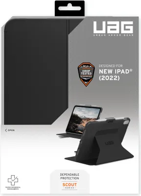 Obrázok produktu pre Urban Armor Gear Scout, Folio, Apple, iPad 10.9" (10th Gen, 2022), 27,7 cm (10.9"), 308,443 g