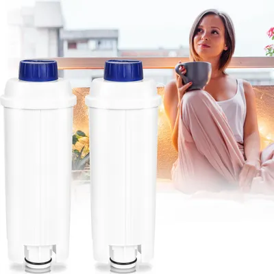 Obrázek produktu pro 2 balení vodního filtru pro kávovary Delonghi DLSC002, příslušenství pro Kompatibilní s modely DeLonghi, ECAM, ETAM, ESAM, BCO a EC series