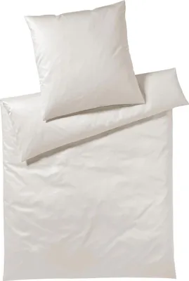 Produktbild von elegante Mako-Jersey-Bettwäsche-Garnitur Solid Jersey Farbe Offwhite Größe 135x200+80x80
