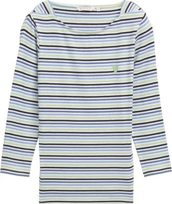 Produktbild von Langarmshirt mit Herz-Logo und Streifen | L