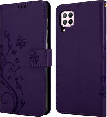 Image de Cadorabo Housse pour Huawei NOVA 6 SE / P40 LITE / NOVA 7i Housse de protection en violet Housse pour portable Etui Case Fleurs