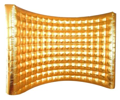 Zdjęcie produktu dla Nadmuchiwana ścianka do fotobudki, przenośna konstrukcja, wytrzymała budowa, złota ścianka, 10 x 8 stóp (3 x 2,4 m)
