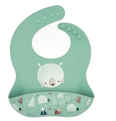 Produktbild von Lätzchen Tiere - 30 x 22 cm - Blau | by Sassi Junior