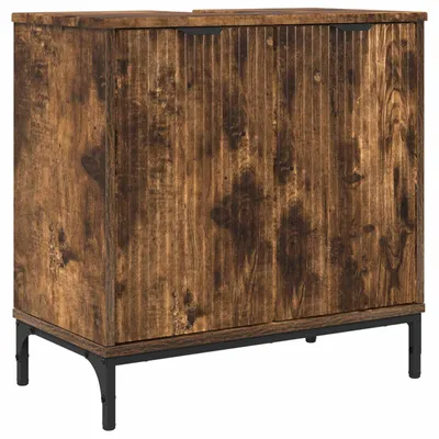 Immagine prodotto di vidaXL Mobile lavabo in rovere fumé 60,5 x 33,5 x 61 cm