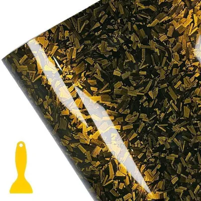 Obrázok produktu pre Samolepiaca fólia z uhlíkových vlákien, zlatá, rozmery 150 x 30 cm