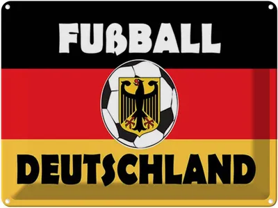 Produktbild von vianmo Blechschild 30x40 cm Fußball Deutschland Sport Hobby