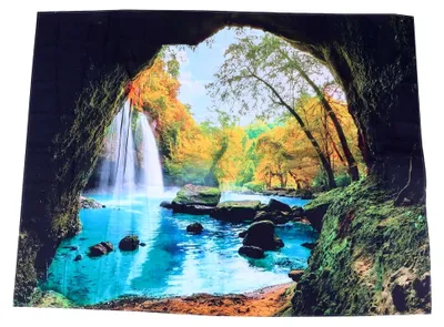 Produktbild von Wandteppich Landschaft Fluss Muster Tapisserie Wandbehang Decke Hintergrund Wanddekoration (230 * 180 cm)