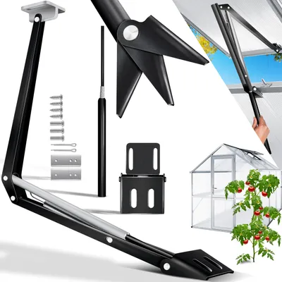 Produktbild von KESSER® Automatischer Fensteröffner für Gewächshaus 7,5 kg Hubkraft 45cm Öffnungshöhe stufenloser Öffnungswinkel Fensterheber automatisches Öffnen und Schließen durch Temperatursteuerung