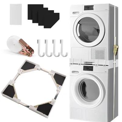 Imagen del producto de Juego de soportes ajustables para lavadora y secadora - de 45 a 68 cm