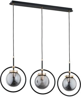 Immagine prodotto di Lampada a sospensione AKIRA nero-oro 3xE14x10W in metallo, dimensioni: 90x80x24 cm, IP20, Alfa