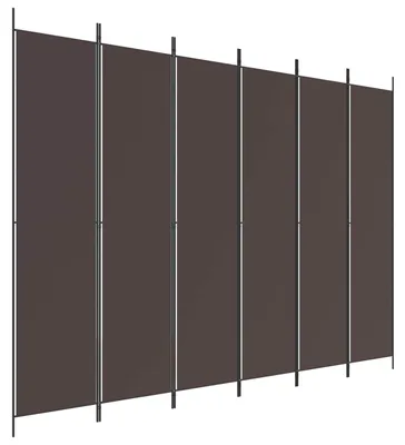 Obrázek produktu pro 6dílný paraván hnědý 300 x 220 cm textil