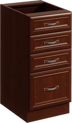 Produktbild von Küchenunterschrank 40 cm Küchenblock Küchenschrank mit 4 Schubladen, Sycylia Milano D40S4 Milano/Walnuss