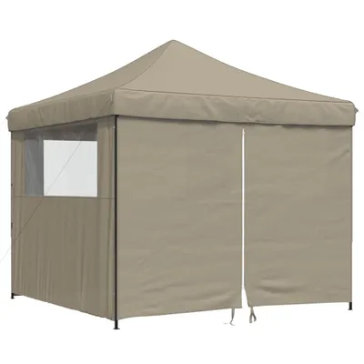 Obrázek produktu pro vidaXL Párty stan skládací Pop-Up se 4 bočními panely Taupe