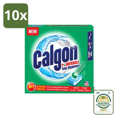 Obrázek produktu pro 10 tablet do čističe praček Calgon – ochrana proti usazování vodního kamene – balení