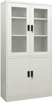 Produktbild von Büroschrank Hellgrau 90x40x180 cm Stahl