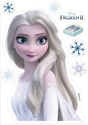 Obrázek produktu pro Jedlý papír Frozen II - Ledové království k vystříhnutí 21x14,8cm
