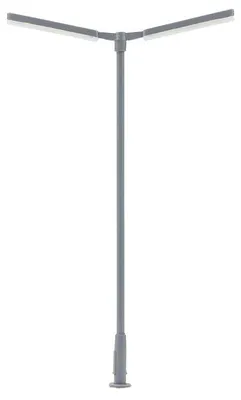 Zdjęcie produktu dla Faller 180222 Lampa LED na słupie krzyżowym, dwuramienna, zimna biel H0