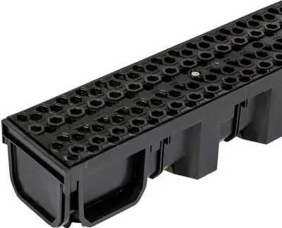 Produktbild von ScarMaxx B125 Entwässerungsrinne Set, Regenwasser Ablauf, Bauhöhe 115 mm - 2m