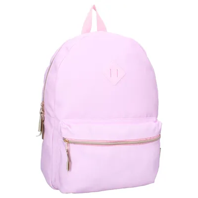 Produktbild von Milky Kiss Rucksack Next Level Vibes – Pinkfarbener Schulrucksack mit Reißverschlussfächern