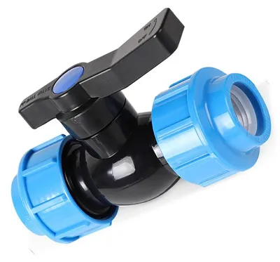 Produktbild von Kugelhahn PE-Rohr 25mm PP – Max 16 bar, UV-beständig | Absperrventil für Bewässerung & Garten