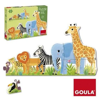 Produktbild von Goula Puzzle XXL Dschungel, von klein bis groß - 16 Teile