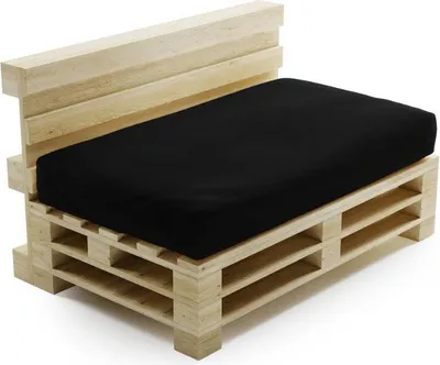 Produktbild von Abziehbares palettenkissensitz aus polyester BANANAIR 120x80cm, schwarz